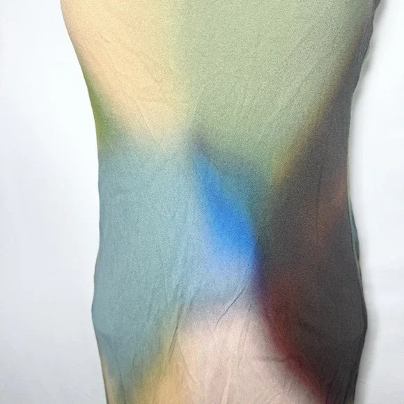 Reformation Joana Midi Tube Dress In‎ Blur Size XS Strapless Bias Cut - Picture 7 of 14